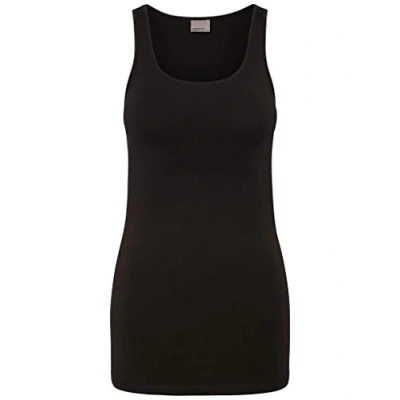Image of Vero Moda Womens Vmmaxi My Soft Uu Tank Top Noos Vest, Black, XL UK