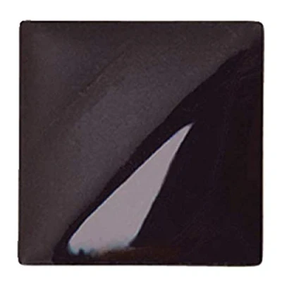 Image of Amaco 402800 Velvet Underglaze, 1 pint Capacity Jar, V 361, Jet Black