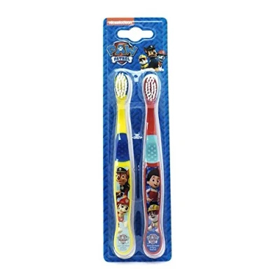Image of Paw Patrol Toothbrushes 3+ Years Yellow/Red Nickelodeon 2 Pack