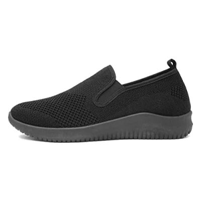 Image of XL Elijah Mens Black Slip On Canvas Shoe Size 6 UK