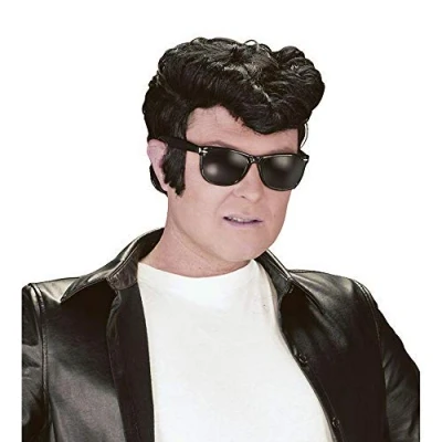 Image of Bristol Novelty BW686 Greaser Wig, Black, One Size, Boxed World Book Day Halloween
