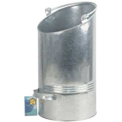 Image of Galvanised Metal Fireplace Round Coal Scuttle Bucket Hod Eclipse