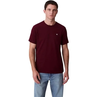 Image of Calvin Klein Jeans Smooth Solid TEE Basic Tshirt, Men&#039;s, Size: XL, Deep rouge