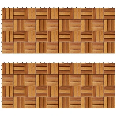 Image of vidaXL Decking Tiles 30 x cm Acacia Set of 20