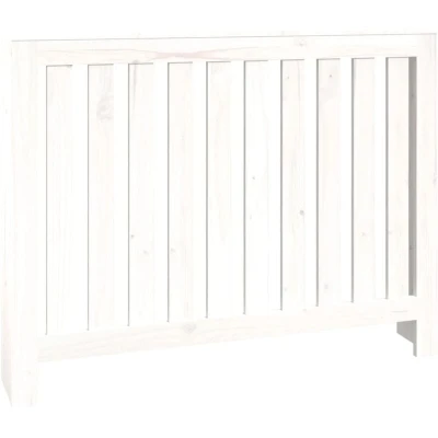 Image of vidaXL Radiator Cover White 108.5x19x84 cm Solid Wood Pine