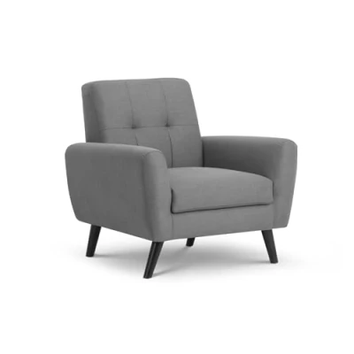 Image of Julian Bowen Grey Fabric Monza Arm Chair