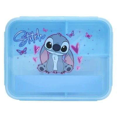 Image of Disney Stitch Kids Lunch Box Official Merchandise by Polar Gear Gifts for Girls Back To School Supplies 3 Compartment