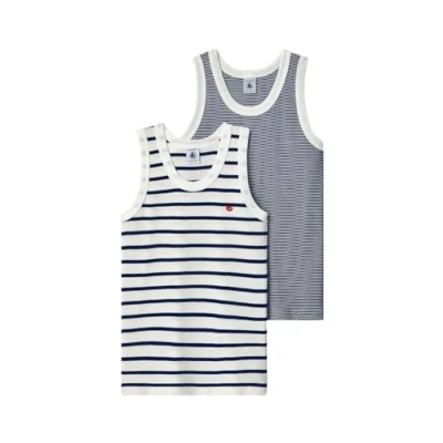 Image of Petit Bateau TONI boys&#039;s Children&#039;s vest in Multicolour