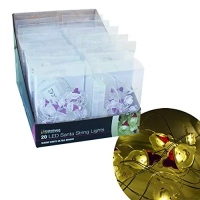 Image of Christmas Workshop Battery Operated 20 Micro Warm White LED Santa String Lights