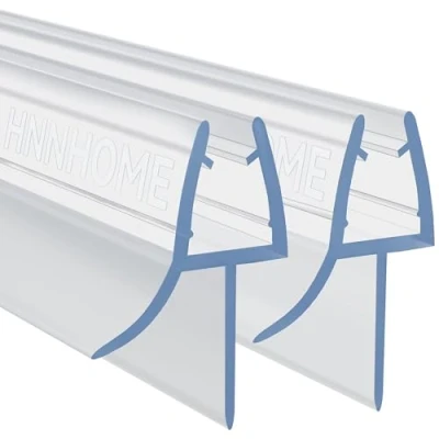 Image of HNNHOME Pair of 2 Bath Shower Screen Door Seal Strip for 4 6mm Glass Up to 20mm Gap