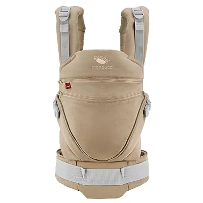 Image of manduca XT &gt; Monochrome Nougat &lt; Baby and Child Carrier with Adjustable Seat, No Infant Insert Needed, Organic Cotton, Grows Your from Birth to Toddler (3.5 20kg), Brown