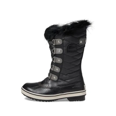 Image of Sorel Youth Tofino II WP Unisex Winter boots for kids, Size: 3, Black/quarry Imitation leather/ textile