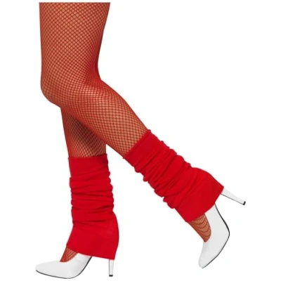 Image of Smiffys Legwarmers, Red , 1980&#039;s Fancy Dress, 1980s Dress Up Accessories