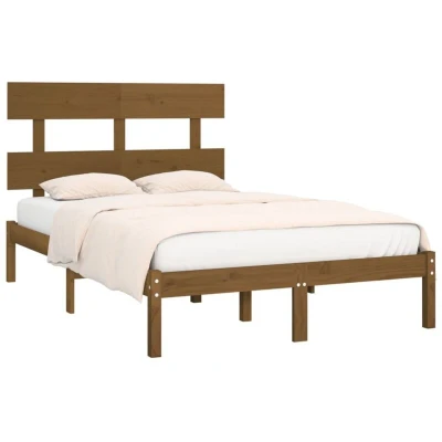 Image of vidaXL Bed Frame without Mattress Honey Brown 200x200 cm Solid Wood