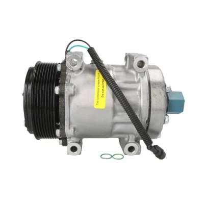 Image of 4894306, 504185596, 8500795 AC compressor NISSENS 89416 SD7H15 24V PAG 46 R134a with oil, magnetic clutch, diode