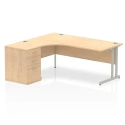 Image of Impulse 1800 Left Hand Cantilever Workstation 600 Pedestal M