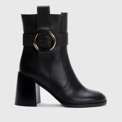 Image of See by Chloé NEW RING LINE Classic ankle boots, Women&#039;s, Size: 3, Black Leather