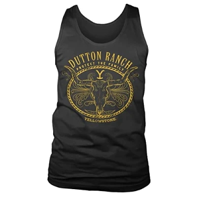 Image of Yellowstone Officially Licensed Protect The Family Mens Tank Top Vest (Black), X Large