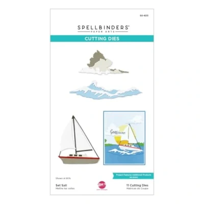 Image of Spellbinders S5 633 Set Sail Etched Dies from The Fair Winds Collection by Dawn Woleslagle