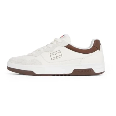 Image of Tommy Jeans Cupsole Trainers, Men&#039;s, Size: 10.5, Ivory Leather