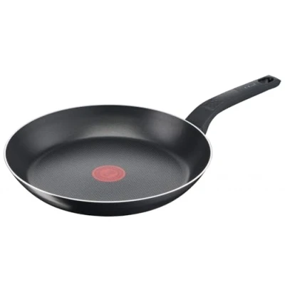 Image of Tefal B55590 Easy Cook &amp; Clean 2 Piece pan Set consisting of 24/28 cm Non Stick Coating Safe Thermal Signal Diffusion Bottom Healthy Cooking Black