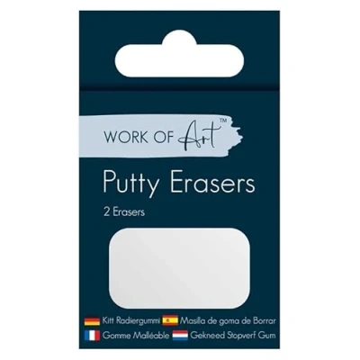 Image of 2 x Putty Erasers Set Art Artistic Smudging Blending Craft Pastels Charcoal
