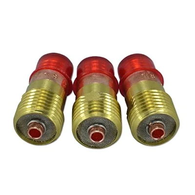 Image of RIVERWELD TIG Stubby Gas Lens 17GL18 3.2mm Fit for SR WP 17 18 26 Welding Torch 3pk