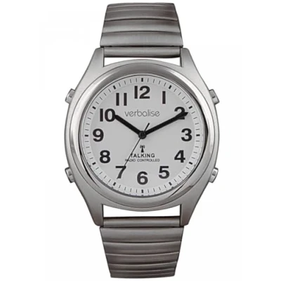 Image of Verbalise Unisex Radio Controlled Talking Watch, Speaks Time, Date, 5 Daily Alarms. Design for Visually Impaired, Blind and Elderly. 2 Year Guarantee, UKs No1 Quality Service Choice VPR70 ES