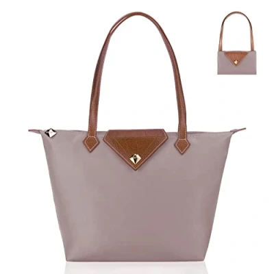 Image of BOJLY Tote Bags for Women Stylish Waterproof Nylon Ladies Shoulder Bag Top Handle Handbag Folding Beach Travel Work,Shopping, School Dark Pink Small