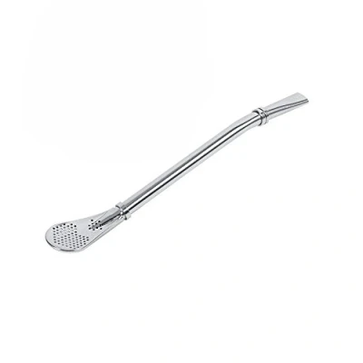 Image of Dependable Stainless Steel Yerba Mate Tea Gourd Bombilla Drinking Straw Filtered Spoon Filter Stirrer Silver