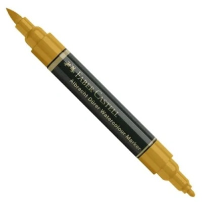Image of Faber Castell Art &amp; Graphic Albrecht Dürer Watercolour Marker, Green Gold, Single For Art, Craft, Drawing, Sketching, Home, School, University, Colouring