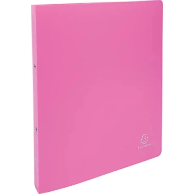 Image of Exacompta Ref. 54694E 1 OPAK semi rigid binder 2 round rings diameter 30 mm Spine 40 External dimensions: 32 x 26.8 cm Format to be filed A4 Maxi Colour: pink
