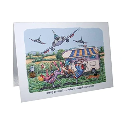 Image of Motorhome Caravanning Humour Cartoon A5 Funny Blank Greeting Card by Armand Foster