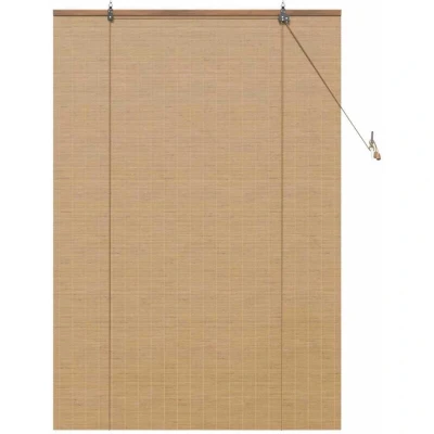 Image of vidaXL Window Blinds &amp; Shades Light Brown 120 x 160 cm Bamboo