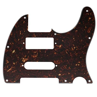 Image of Musiclily Pro 8 Holes Guitar Pickguard for Brent Mason Tele Style Electric Guitar, 4ply Tortoise Shell