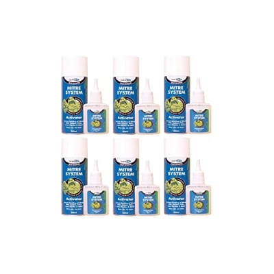 Image of 6X Bond It Mitre Bonding System Kit Activator 200ml &amp; Superglue 50g Joint Wood Glue