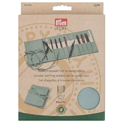 Image of Prym 223802 Circular Knitting Needle Set Natural Petrol 3.5 8