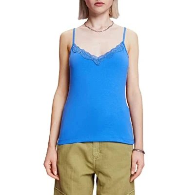 Image of ESPRIT Women&#039;s 053ee1k305 T Shirt, Bright Blue, S