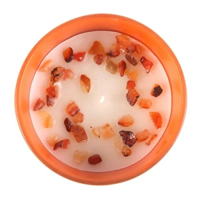 Image of Capricorn Zodiac Candle with Tiger&#039;s Eye Crystal Sandalwood &amp; Jasmine Scent, Horoscope Gift