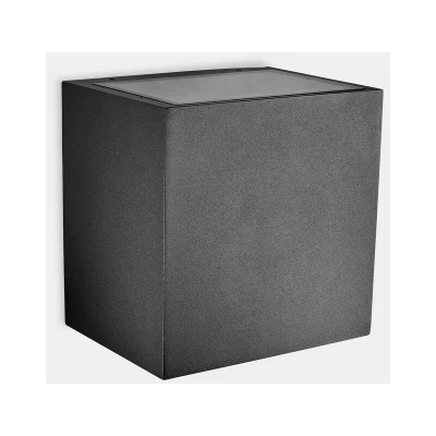 Image of Afrodita Outdoor LED Up Down Wall Light Small Urban Grey IP65 12W 3000K