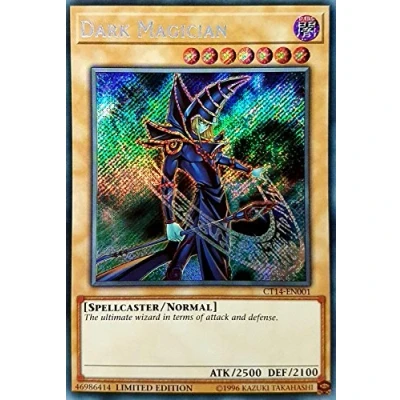 Image of yu gi oh YuGiOh CT14 EN001 Limited Ed Dark Magician Secret Rare Card ( 2017 Mega Tin Single )