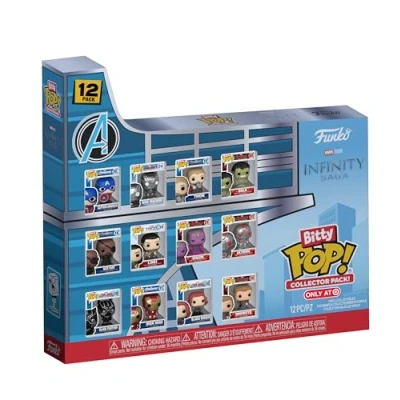 Image of Funko Bitty Pop! Marvel: Infinity Saga 12pc Multipack 0.9 Inch (2.2 Cm) Marvel Comics Collectable Stackable Display Shelf Included Gift Idea Party Bags Stocking Cake Topper Movies Fans