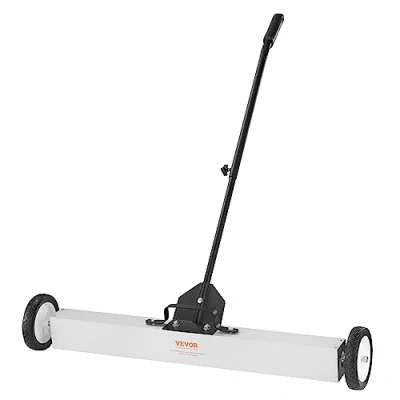 Image of VEVOR 55Lbs Rolling Magnetic Sweeper with Wheels,Push Type Pick Up Sweeper, 24 inch Large Magnet Pickup Lawn Telescoping Handle, Easy Cleanup of Workshop Garage Yard