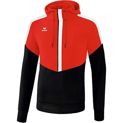 Image of Erima Men&#039;s Squad Hoody, Red/Black/White, S UK