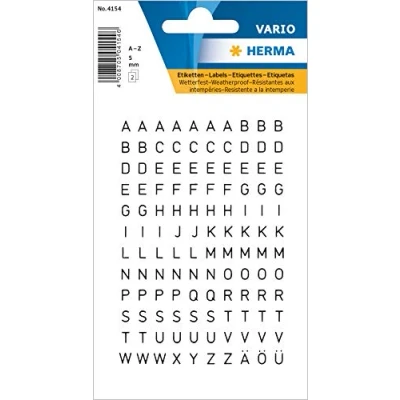 Image of Herma Weatherproof Letters 5 mm Black