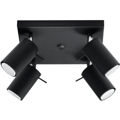 Image of Ring 4 Light Spotlight Cluster Black, GU10