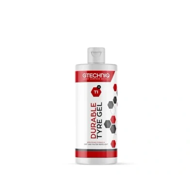 Image of Gtechniq T1 Durable Tyre Gel for Car Shine, Wheel Cleaner Repels Water, Dirt and Grime, Restores Black Finish, Anti Sling Formula, 100% Biodegradable, 1L
