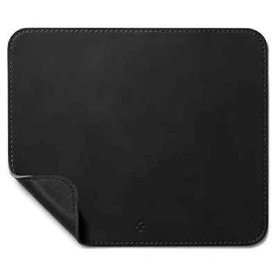 Image of Spigen Mouse Pad Velo Vegan PU Leather with Non Slip Rubber Mat Black