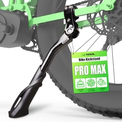 Image of RBRL Bike Kickstand, Stable, Durable and Non slip Aluminum Alloy Bicycle Suitable for 24 29 Inch Mountain Bike, Road E Adjustable Stand