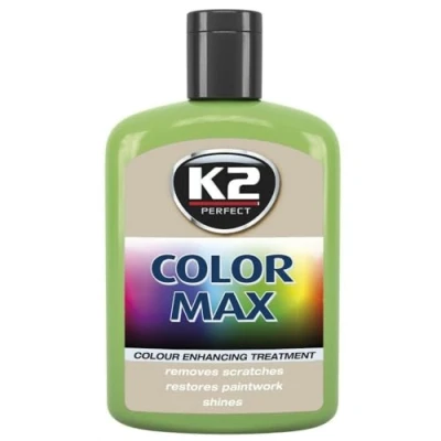 Image of K2 Color Max Colored Wax with carnauba, restores car shine, light green 200ml